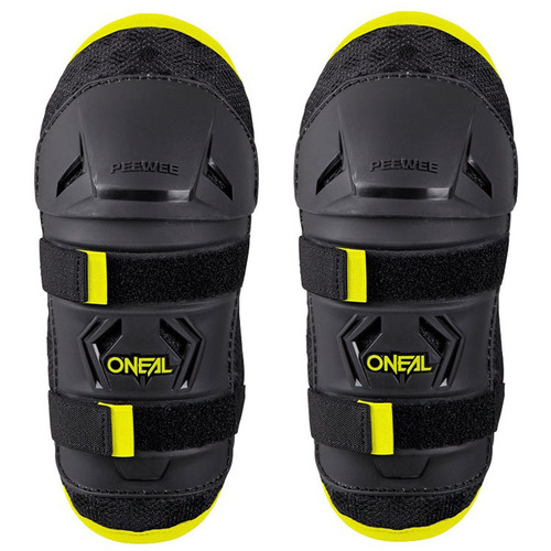 ONEAL PEEWEE KNEE GUARD BLK/HI VIZ YOUTH (OS) (WILL BECOME ON0251601/3)