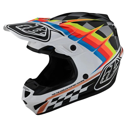 Troy Lee Designs 23W SE4 Poly Warped Helmet - White