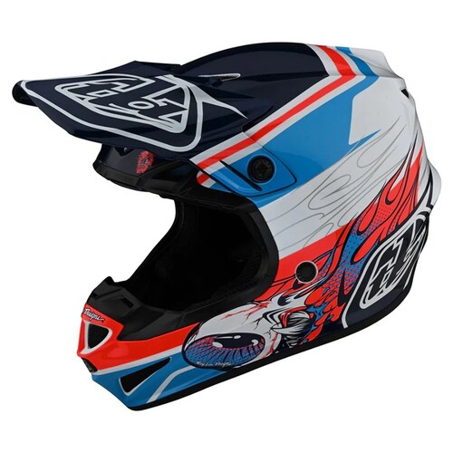 Troy Lee Designs 23W SE4 Poly Skooly Helmet - Blue