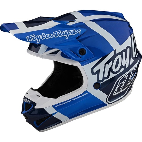 Troy Lee Designs SE4 Poly Helmet Quattro Blue - L