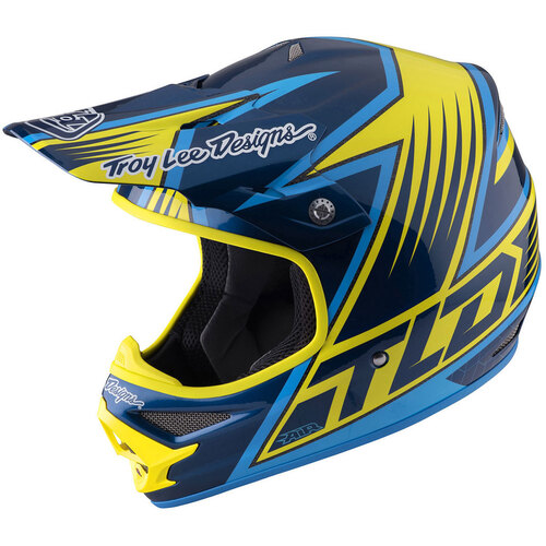 Troy Lee Designs 17 Air Vengeance Helmet - Yellow/Blue - L