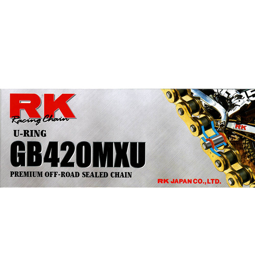 RK Chain 420 MXU - 136 Link - Gold