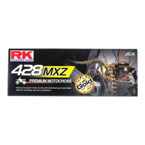 RK Chain GB428MXZ - 126 Link - Gold
