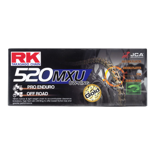 RK Chain GB520MXU - 120 Link - Gold