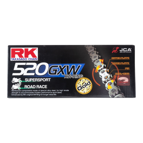 RK Chain 520GXW - Gold
