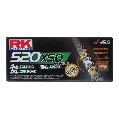 RK Chain GB520XSO - 120 Link - Gold