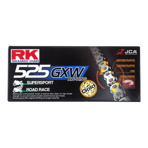 RK Chain 525GXW - Gold 120 Link