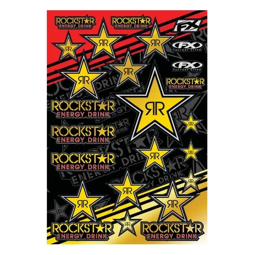 Rockstar Energy Gold Reflective Sticker Sheet
