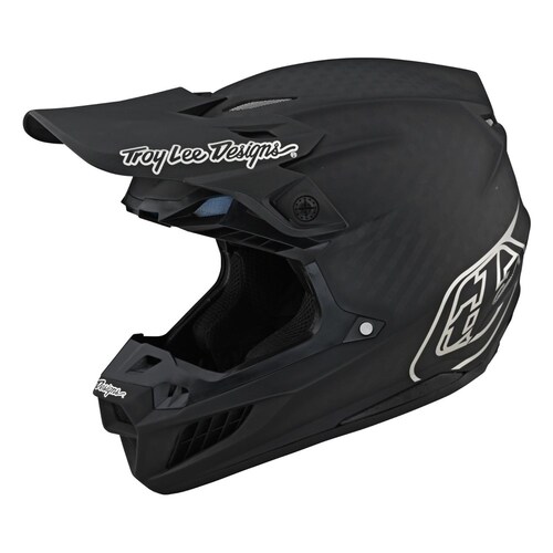 Troy Lee Designs 2022 SE5 Carbon Stealth Helmet - Black/Chrome
