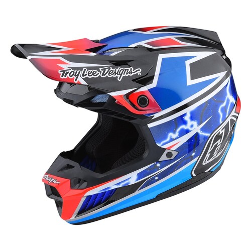 Troy Lee Designs 2022 SE5 Composite Helmet Lightning - Blue