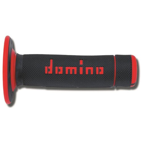 DOMINO GRIPS MX A020 HALF WAFFLE RED BLACK