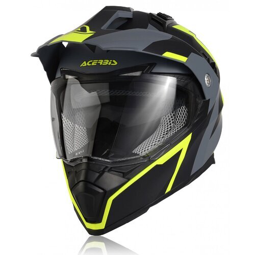 Acerbis Adventure Flip Helmet - Black/Grey/Yellow