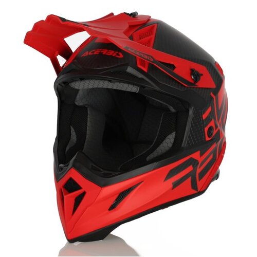 Acerbis Steel Carbon Helmet - Red/Black