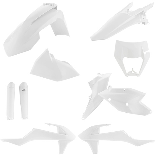 Acerbis White Plastics Kit KTM EXC / EXC-F 17' - 19'