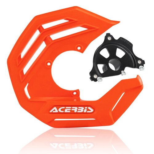 ACERBIS X-FUTURE DISC COVER BLK KIT ORANGE SX/F 03-14 EXC/F 03-15