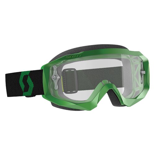 Scott Hustle X Clear Goggles - Green/Black