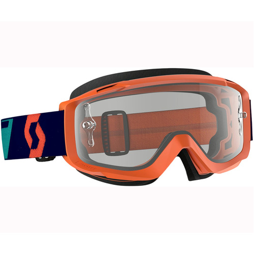 Scott Split OTG Clear Goggles - Orange/Blue