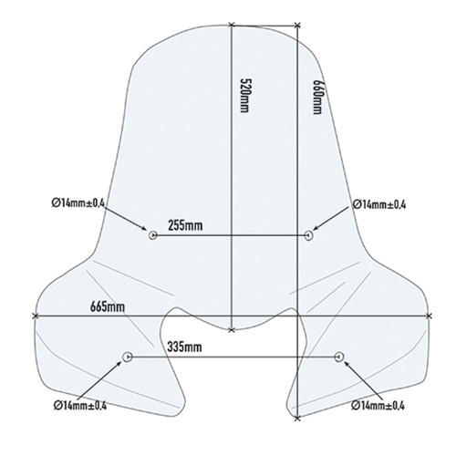 GIVI WINDSCREEN ONLY TRANSPARENT - HONDA (NEEDS FITTING KIT A1153A OR A1100A OR A307A OR A1106A)
