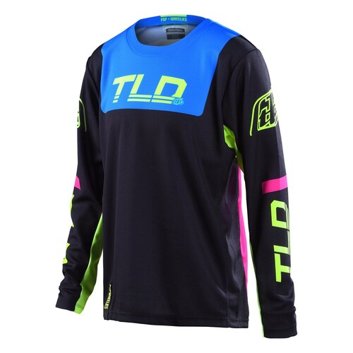 Troy Lee Designs 2022 GP Youth Jersey - Fractura Black/Fluro Yellow
