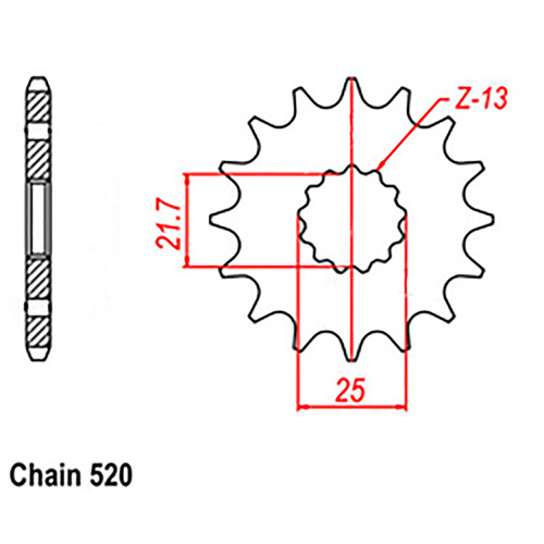 Front Sprocket - Steel 12T 520P 31-214-12