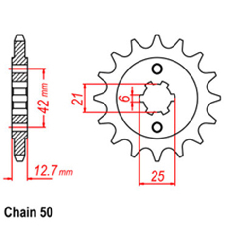 Front Sprocket - Steel 18T 530P 31-300-18