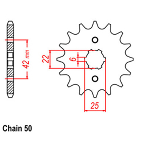 Front Sprocket - Steel 15T 530P 31-348-15