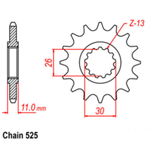 Front Sprocket - Steel 15T 525P 31-5PS-15