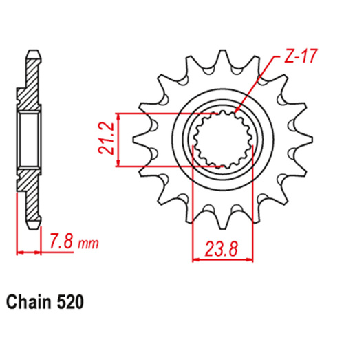 Front Sprocket - Steel 13T #520 31-K95-13