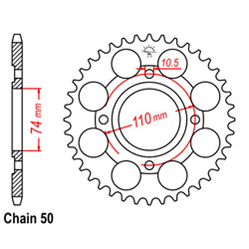  Rear Sprocket - Steel 41T 530P
