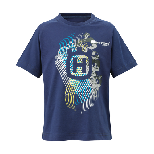 Husqvarna Kids Railed Tee - Blue