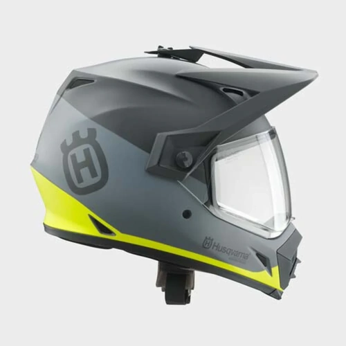 Husqvarna MX-9 Adventure Helmet - Grey/Yellow/Black