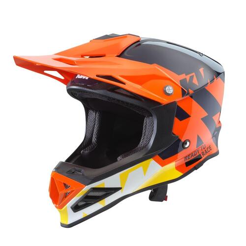 KTM 2022 Kids Dynamic-FX Helmet - Orange/Navy/Yellow