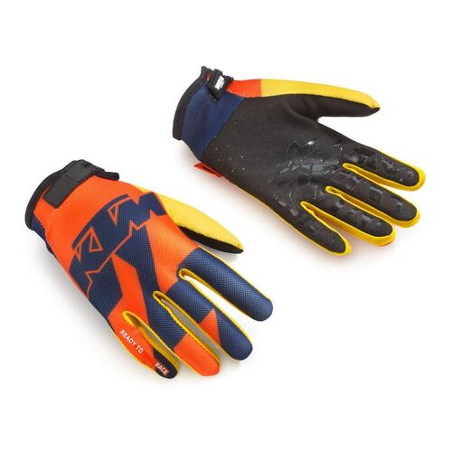 KTM 2022 Kids Gravity-FX Gloves - Orange/Navy/Yellow