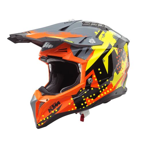 KTM Aviator 3 Helmet - Grey/Orange/Yellow