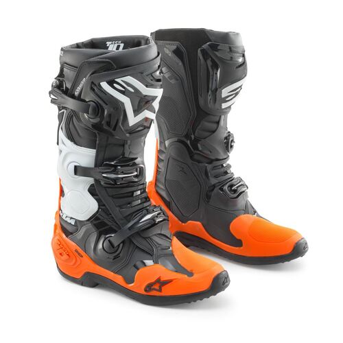 KTM Tech 10 Boots - Black/White/Orange