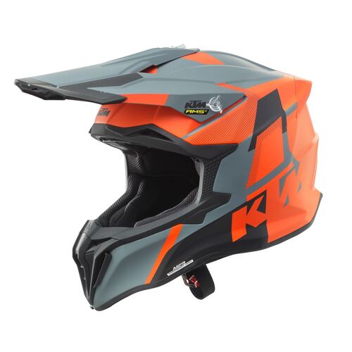 KTM Strycker Helmet - Matte Grey/Orange