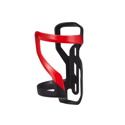 Specialized Zee Water Bottle Cage II (Left) - Matte Black/Flo Red 