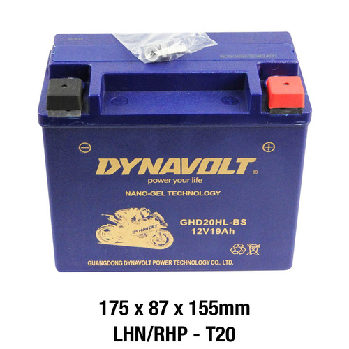 Dynavolt GHD20HL-BS Battery 12 Volt Nano-Gel Series