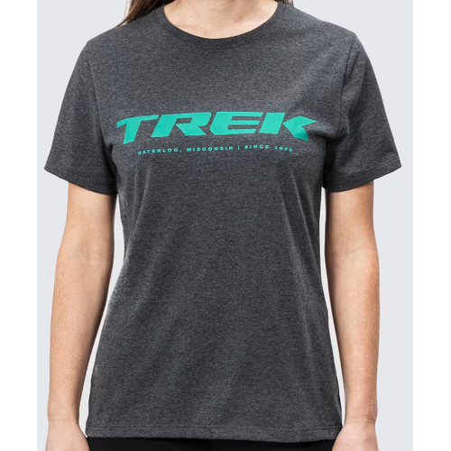 Trek Logo Womens Tee Large - Charcoal 