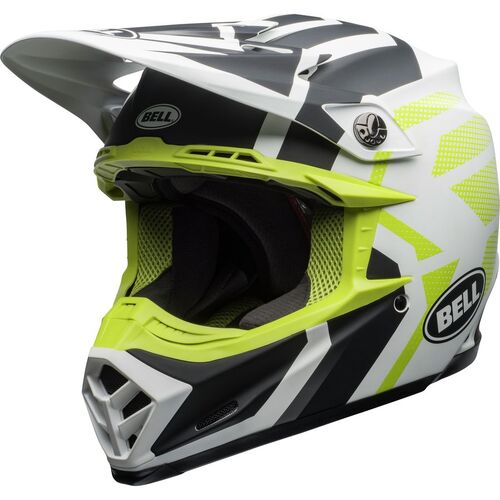 Bell Moto-9 MIPS District Helmet - White/Black/Green