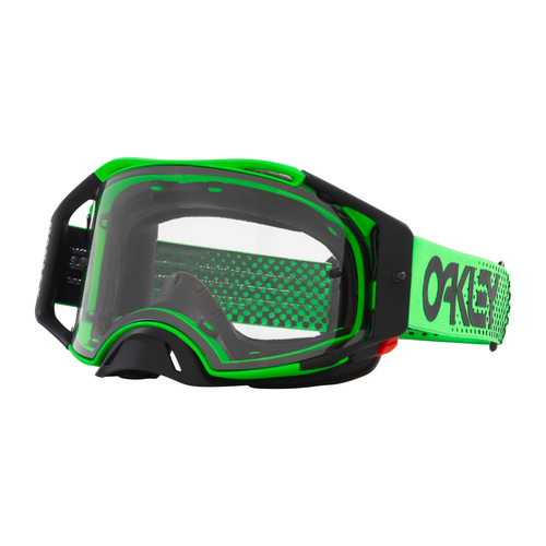 Oakley Airbrake Green Mx Goggles - Clear 