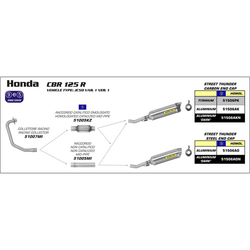 Arrow Exhaust Honda CBR 125 R 11-13 Stainless Collector