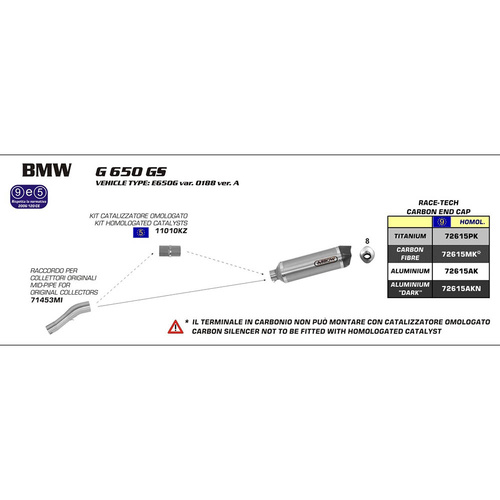 Arrow Link Pipe - Stainless For X-Kone Silencer