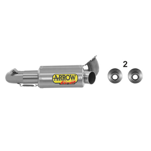 Arrow Exhaust Ducati Paningale 1299 15-16 Homologated Titanium GP2 Silencers L+R Slip-On For OEM Collectors