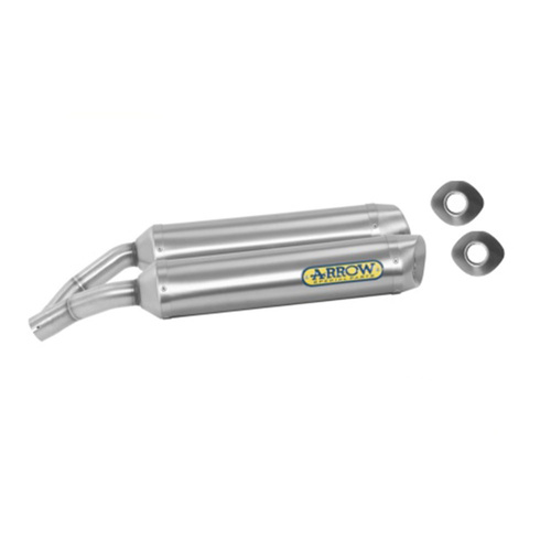 Arrow Silencer Set - Street Thunder Aluminium With Steel End Cap