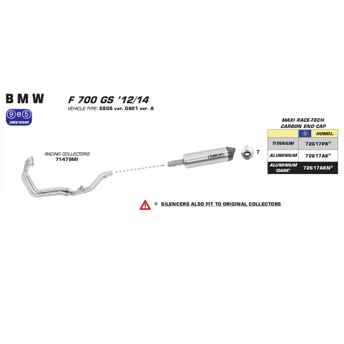 Arrow Silencer - Race-Tech Aluminium With Carbon End Cap