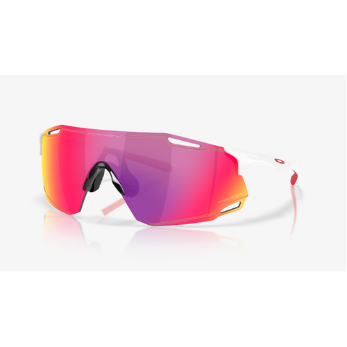 Oakley Cybr Dyno Polished White - Prizm Road Lenses