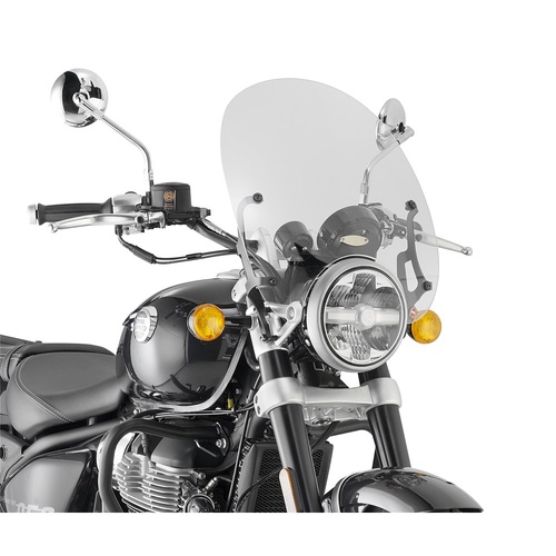 GIVI WINDSCREEN ONLY TRANSPARENT - ROYAL ENFIELD METEOR 650 23-24 (NEEDS FITTING KIT A9058A)