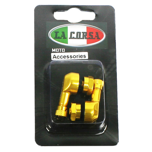 La Corsa Tubeless Valve Stem - Gold- 8.3MM (Pair)