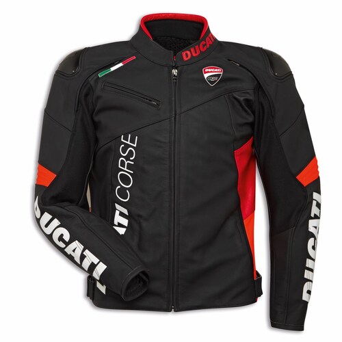 Ducati Corse C6 Perforated Leather Jacket - Black/Black